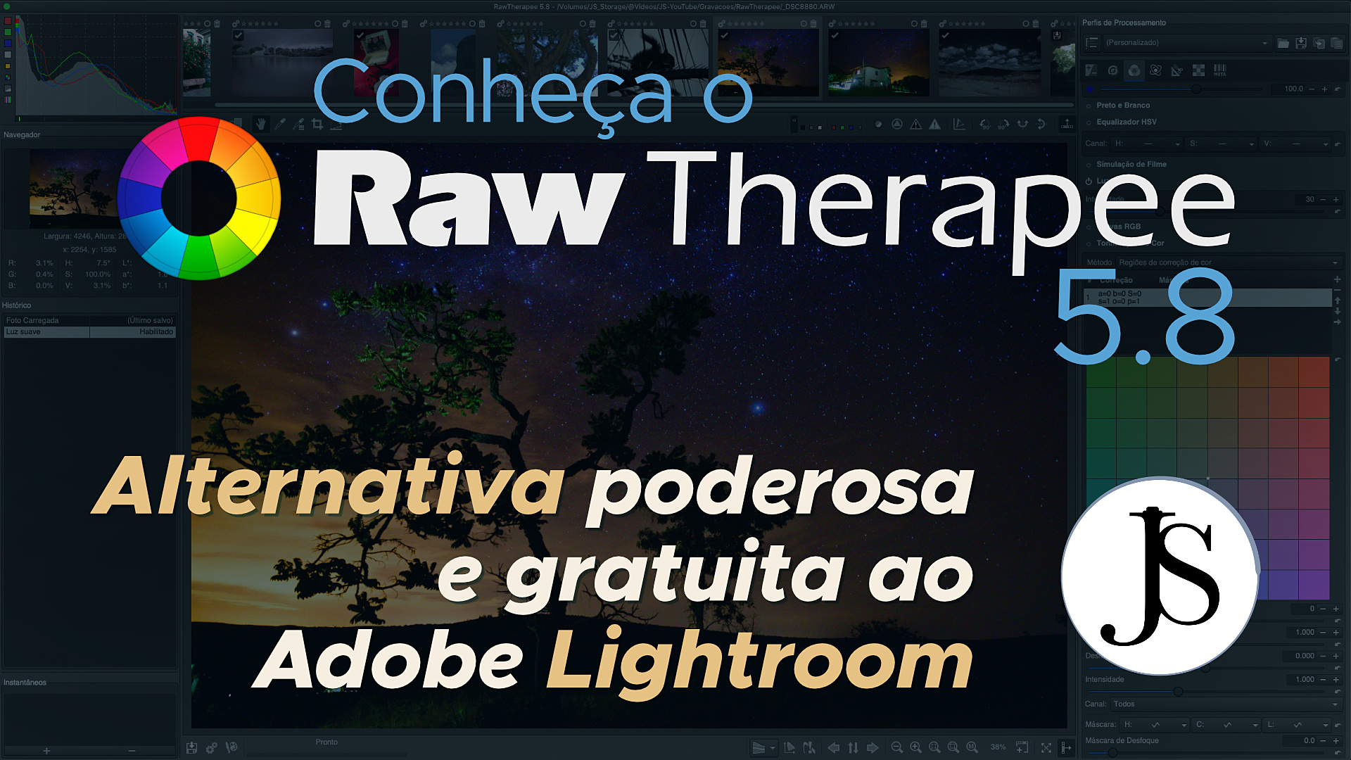 compare rawtherapee lightroom